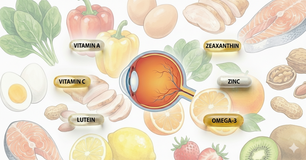 نقش حیاتی تغذیه در سلامت بینایی؛ راهنمای جامع ویتامین‌های مورد نیاز چشم